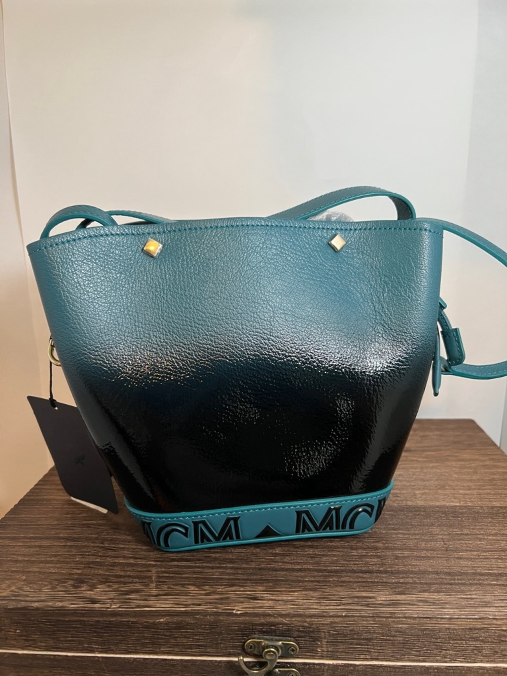 NWT MCM Milano Mini Leather Bucket Bag